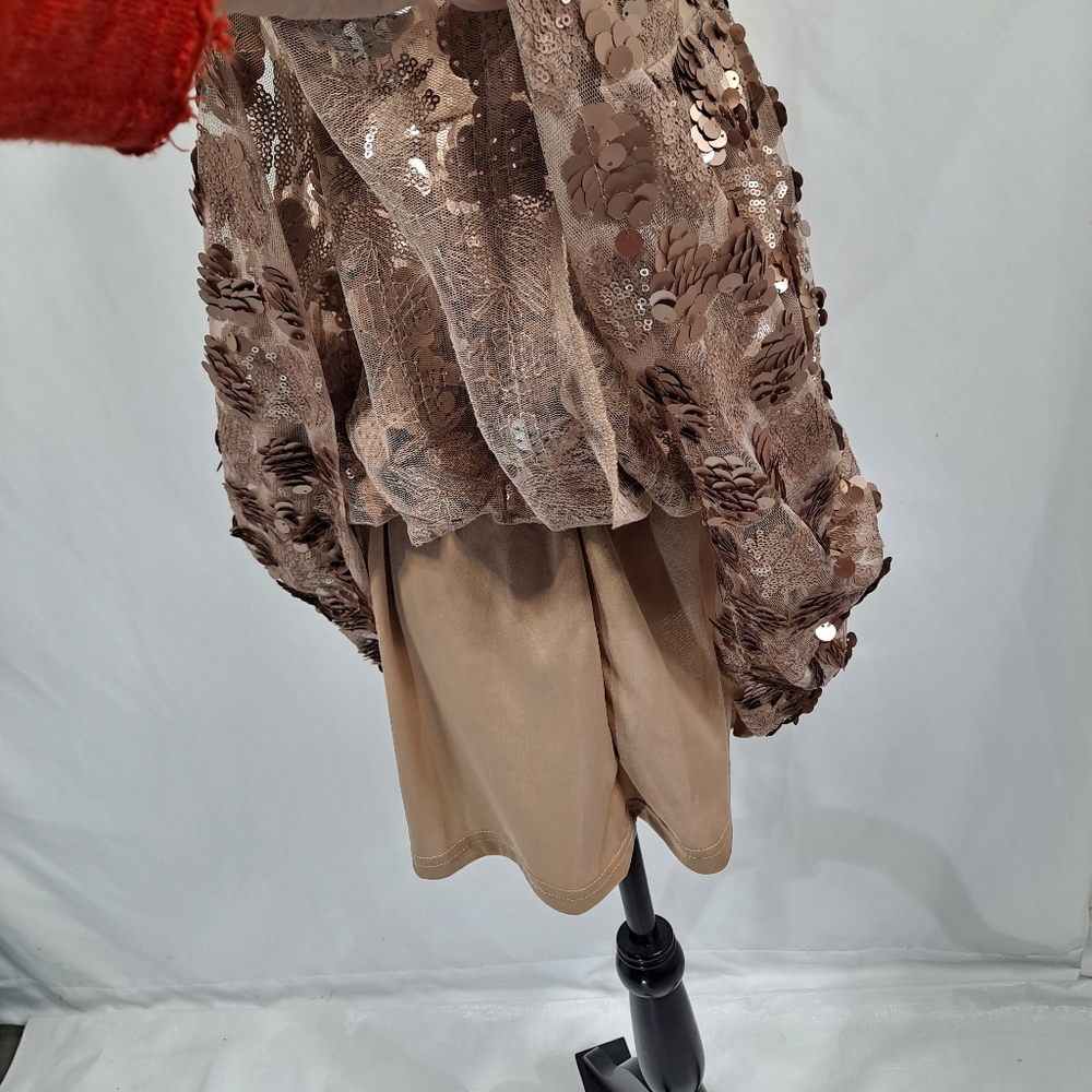 Lulu's Gold Got That Glam Sequined Dress - Picture 12 of 16